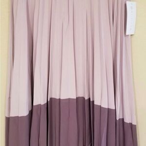 Athleta two-tone pleated midi skirt